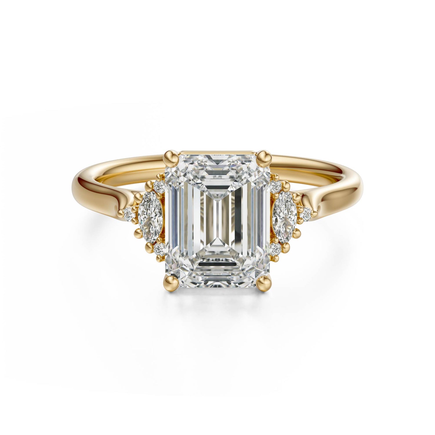 The Maren Ring | Emerald Cut | Setting Only