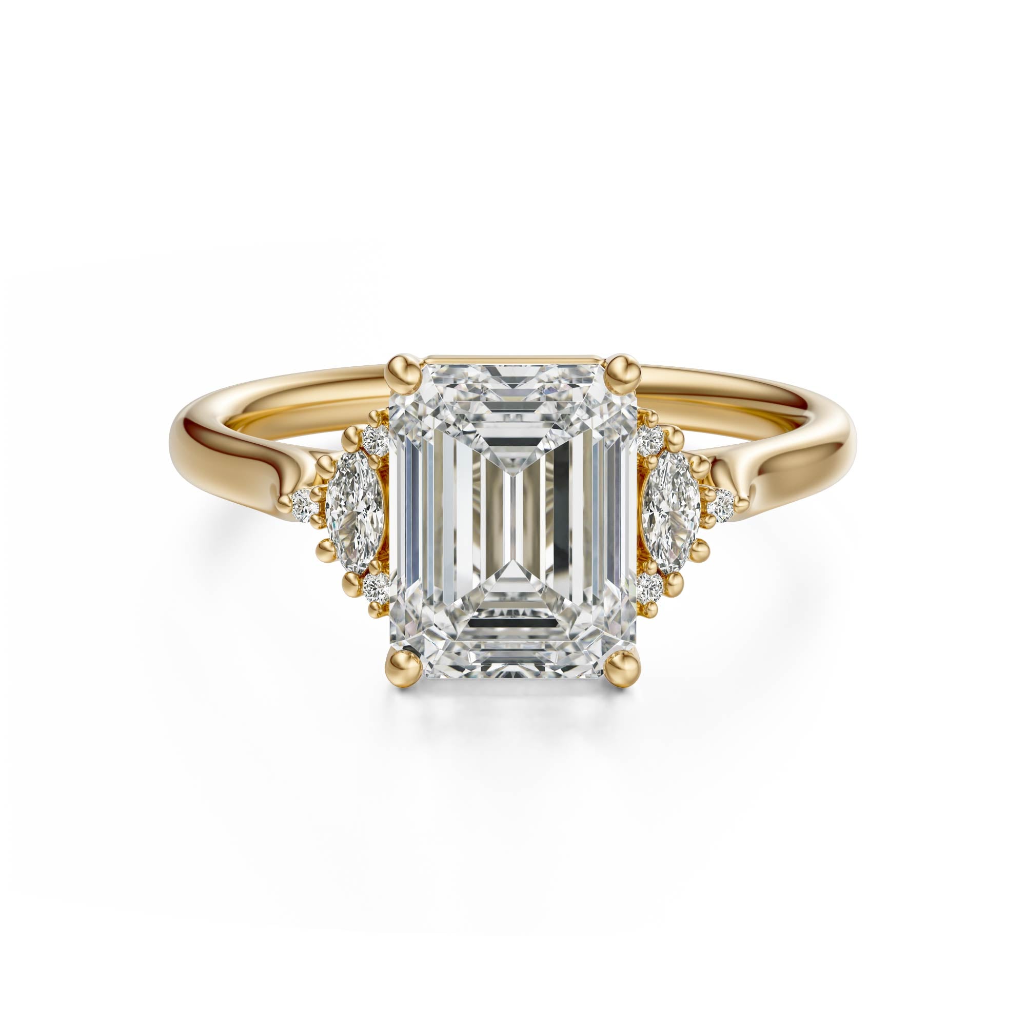 The Maren Ring | Emerald Cut | Setting Only