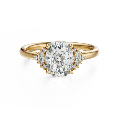 The Low Maren Ring | Elongated Cushion | Setting Only