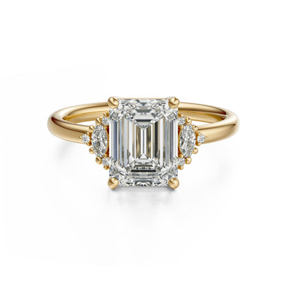 The Low Maren Ring | Emerald Cut | Setting Only