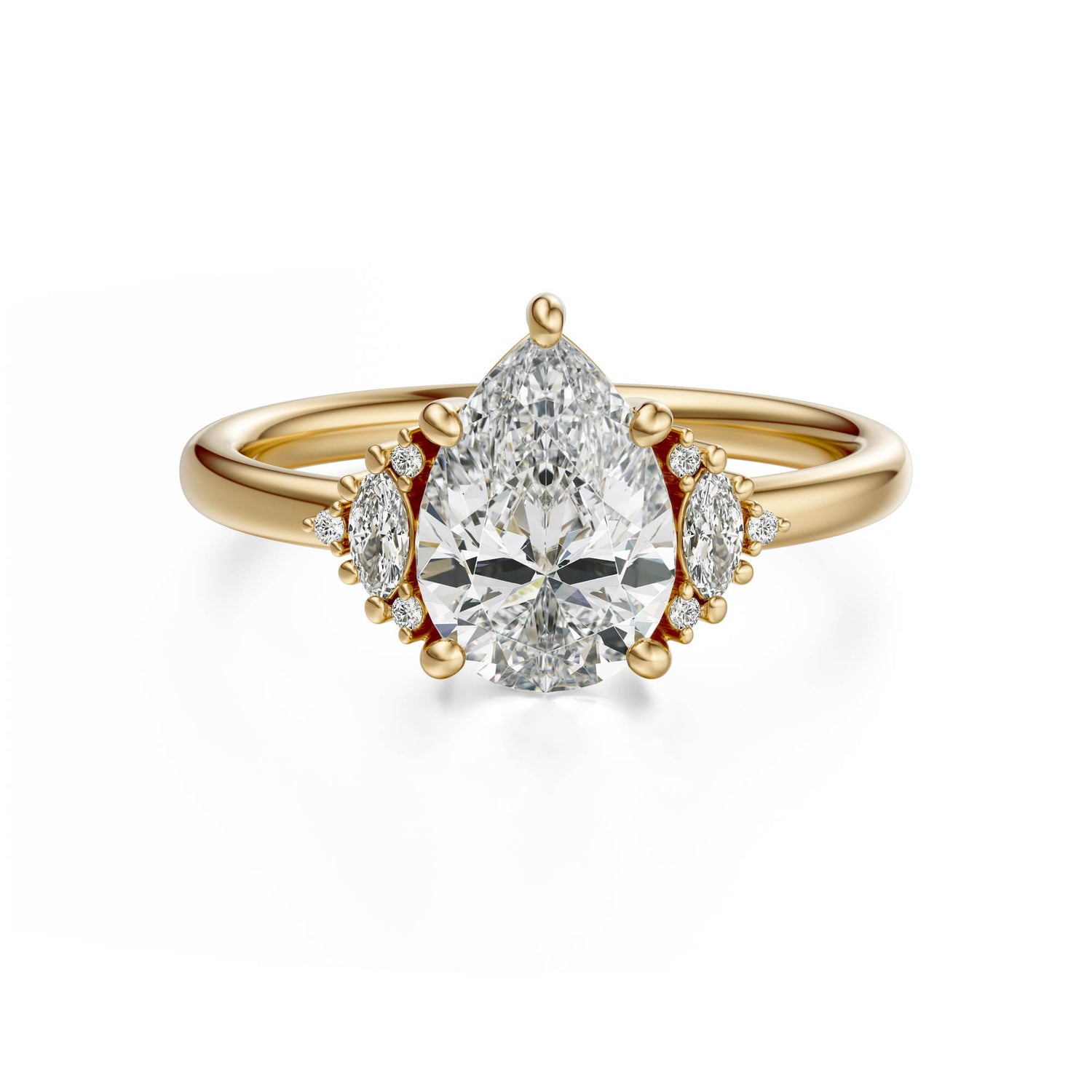 The Low Maren Ring | Pear | Setting Only