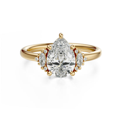 The Low Maren Ring | Pear | Setting Only