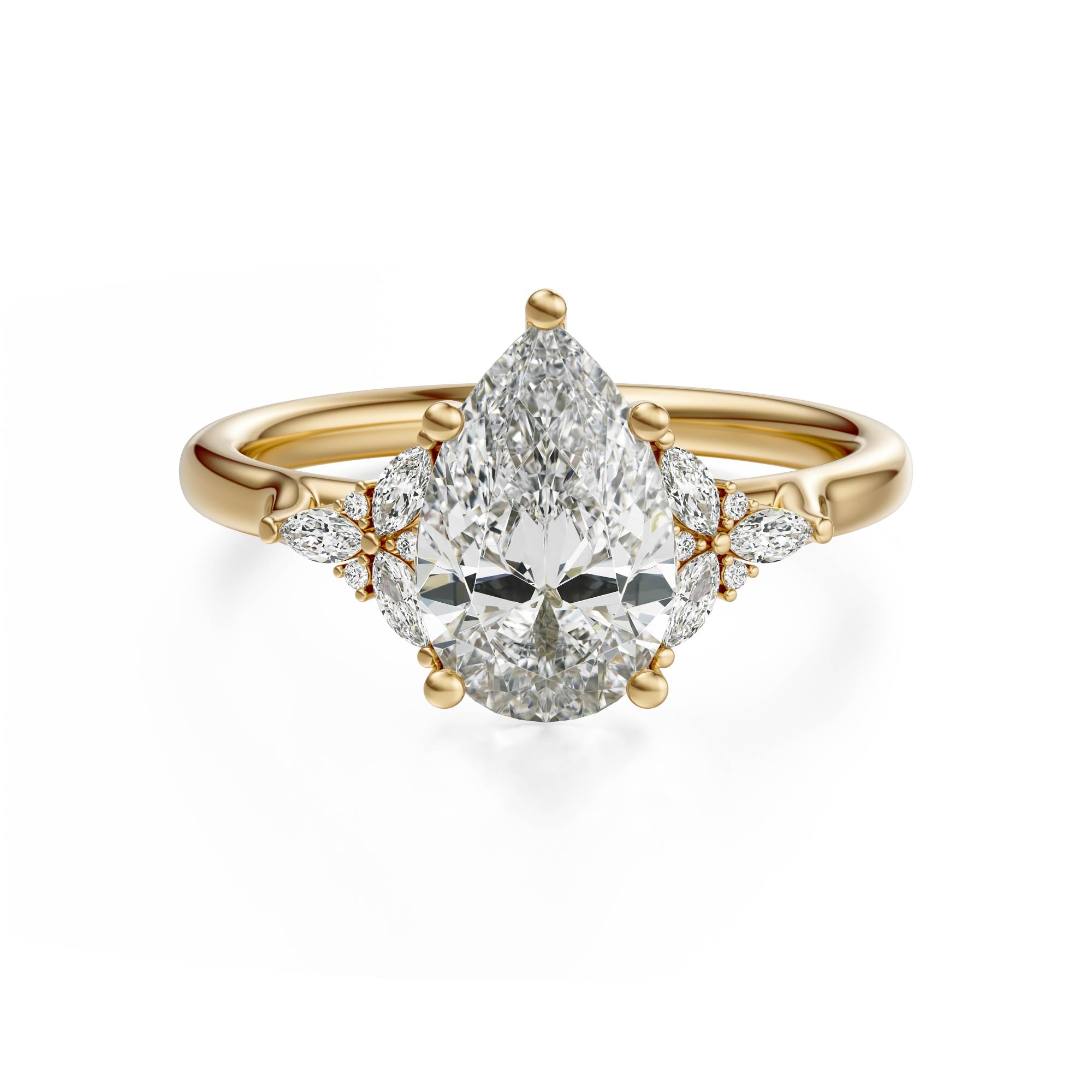 The Meadow Ring | Pear | Setting Only - Lavender Creek Gems 