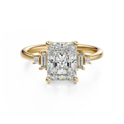 The Mira Ring | Radiant | Setting Only - Lavender Creek Gems 