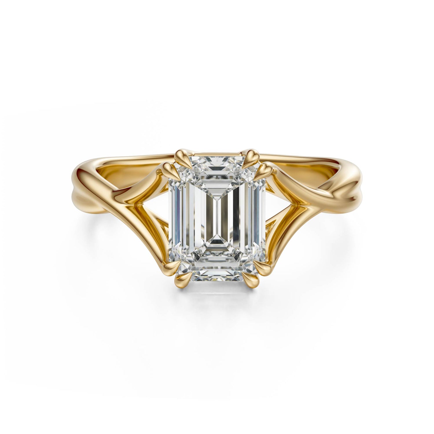 The Entwine Ring | Emerald Cut - Lavender Creek Gems 