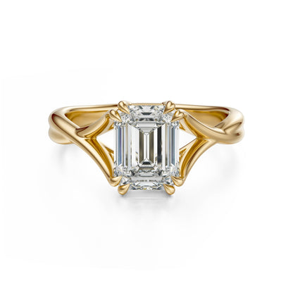 The Entwine Ring | Emerald Cut - Lavender Creek Gems 
