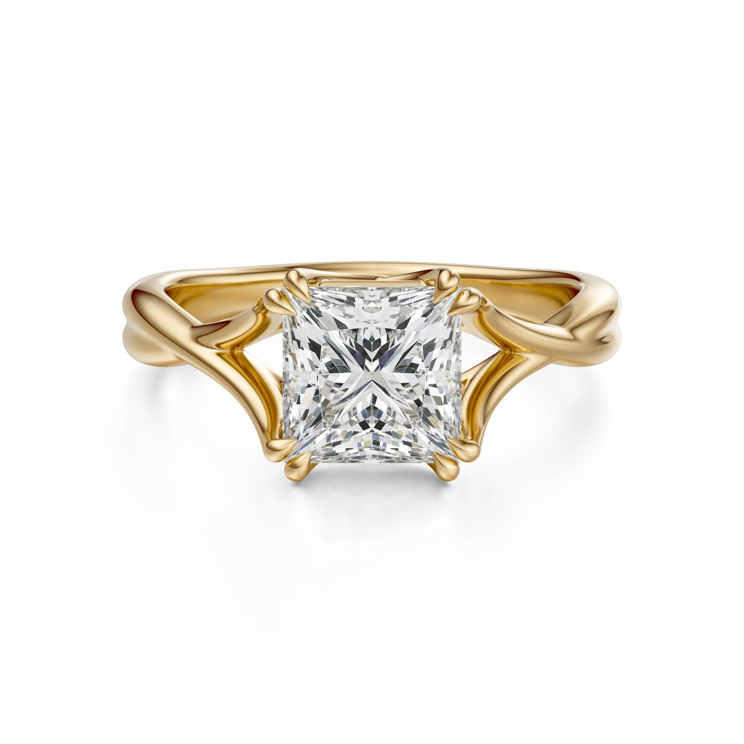 The Entwine Ring | Princess | Setting Only - Lavender Creek Gems 