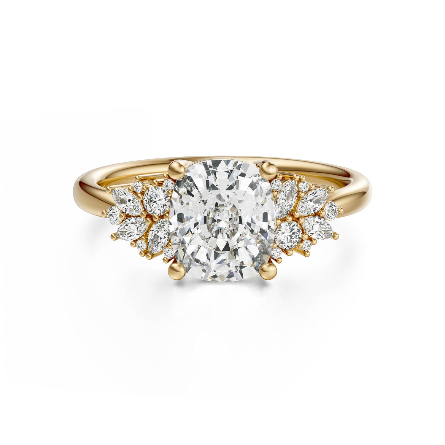 The Rosalie Ring | Elongated Cushion | Setting Only - Lavender Creek Gems 