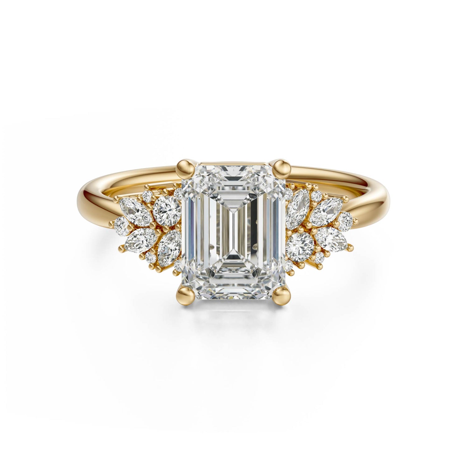 The Rosalie Ring | Emerald Cut | Setting Only