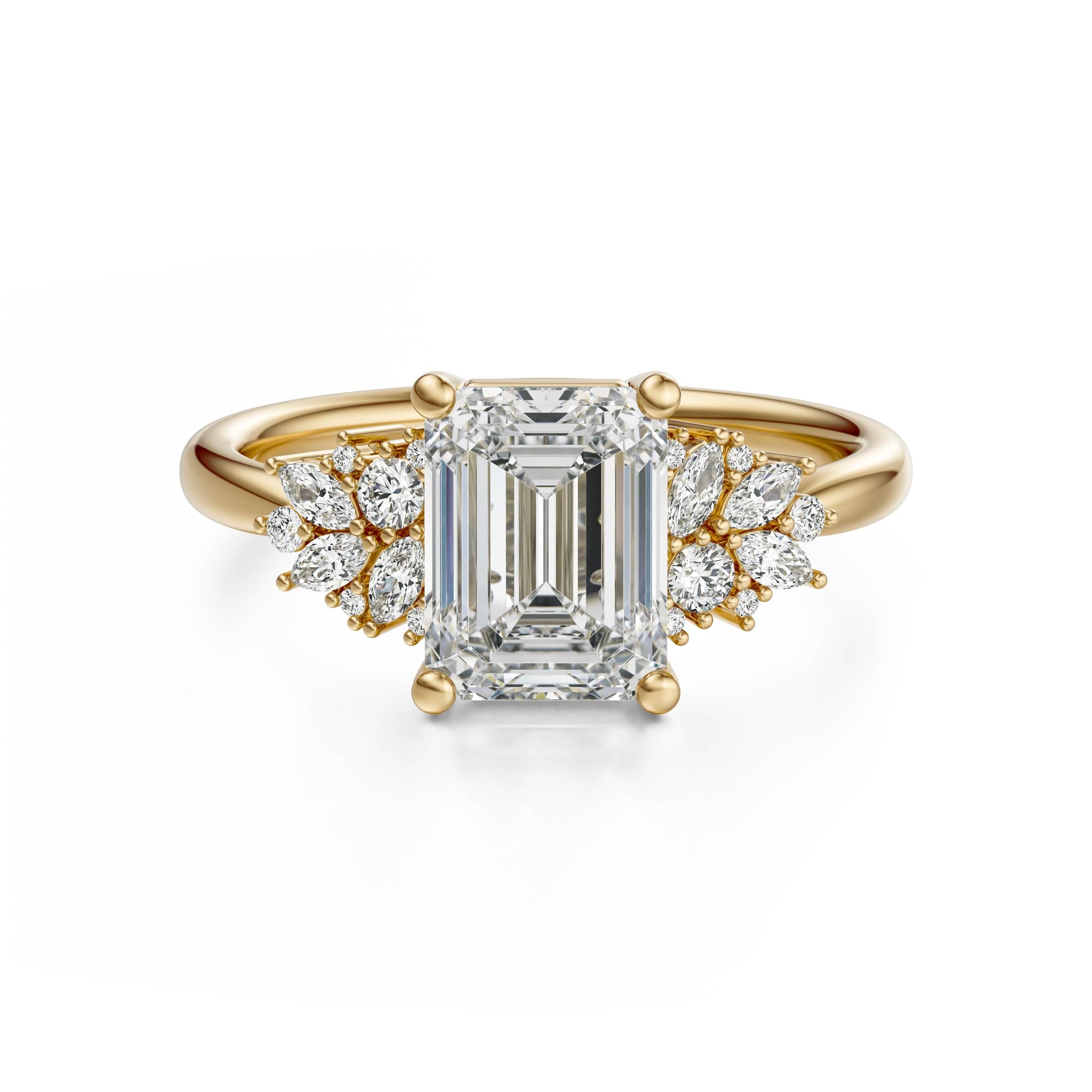 The Rosalie Ring | Emerald Cut | Setting Only