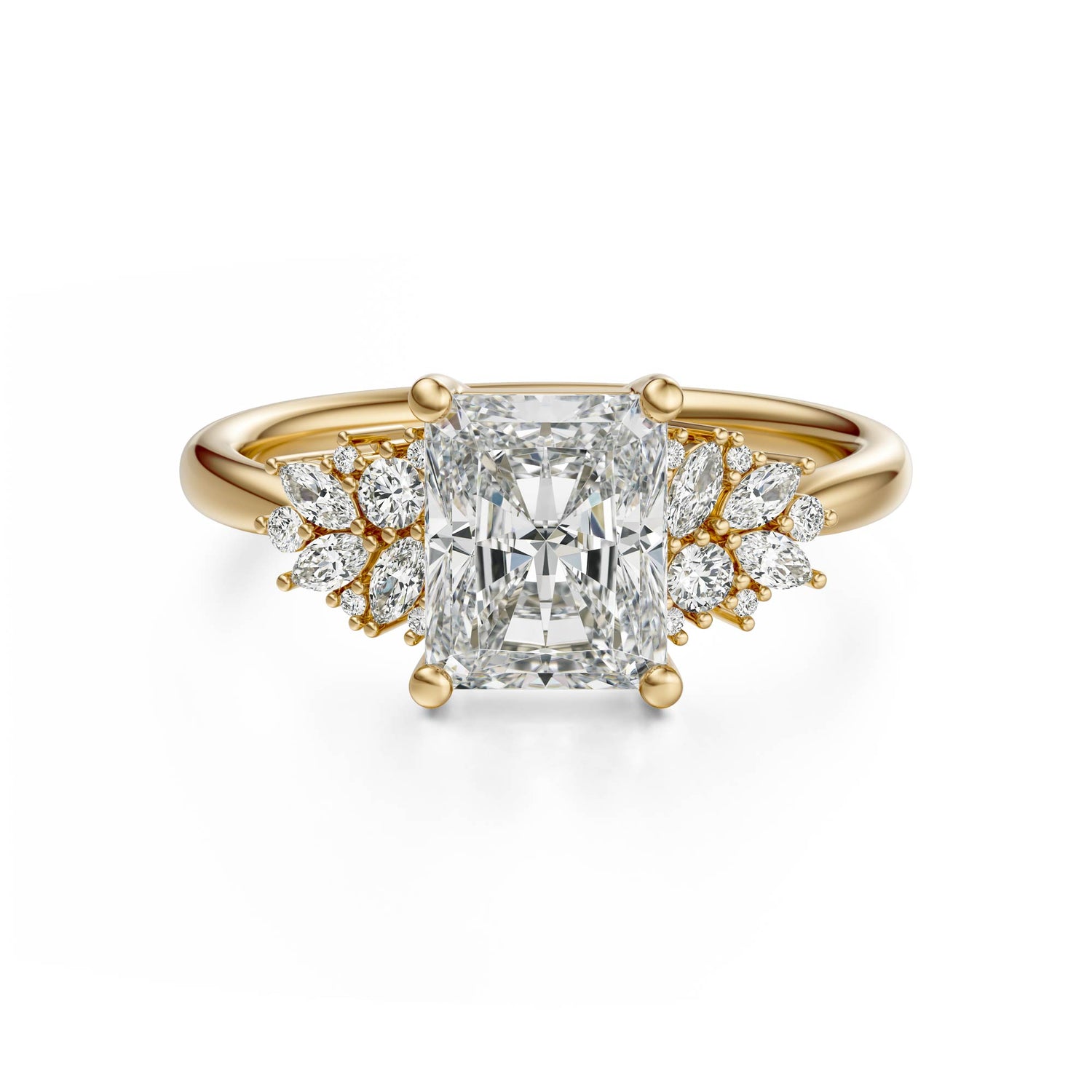 The Rosalie Ring | Radiant | Setting Only - Lavender Creek Gems 