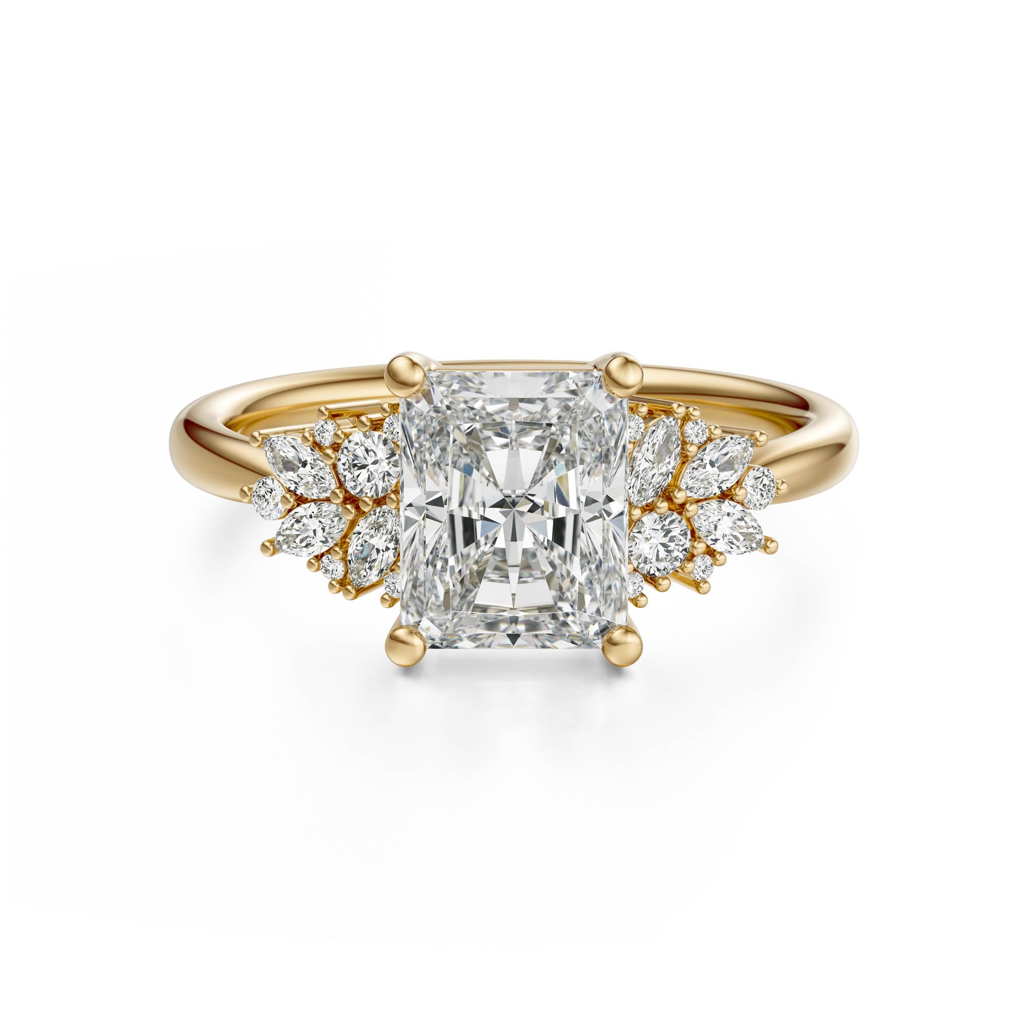 The Rosalie Ring | Radiant | Setting Only - Lavender Creek Gems 