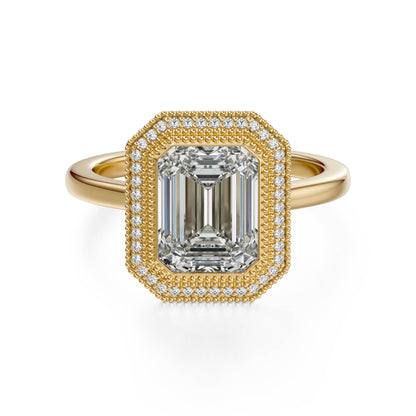 The Satine Ring | Emerald Cut | Setting Only