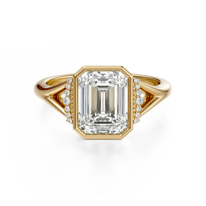 The Bezel Serendipity Ring | Emerald Cut
