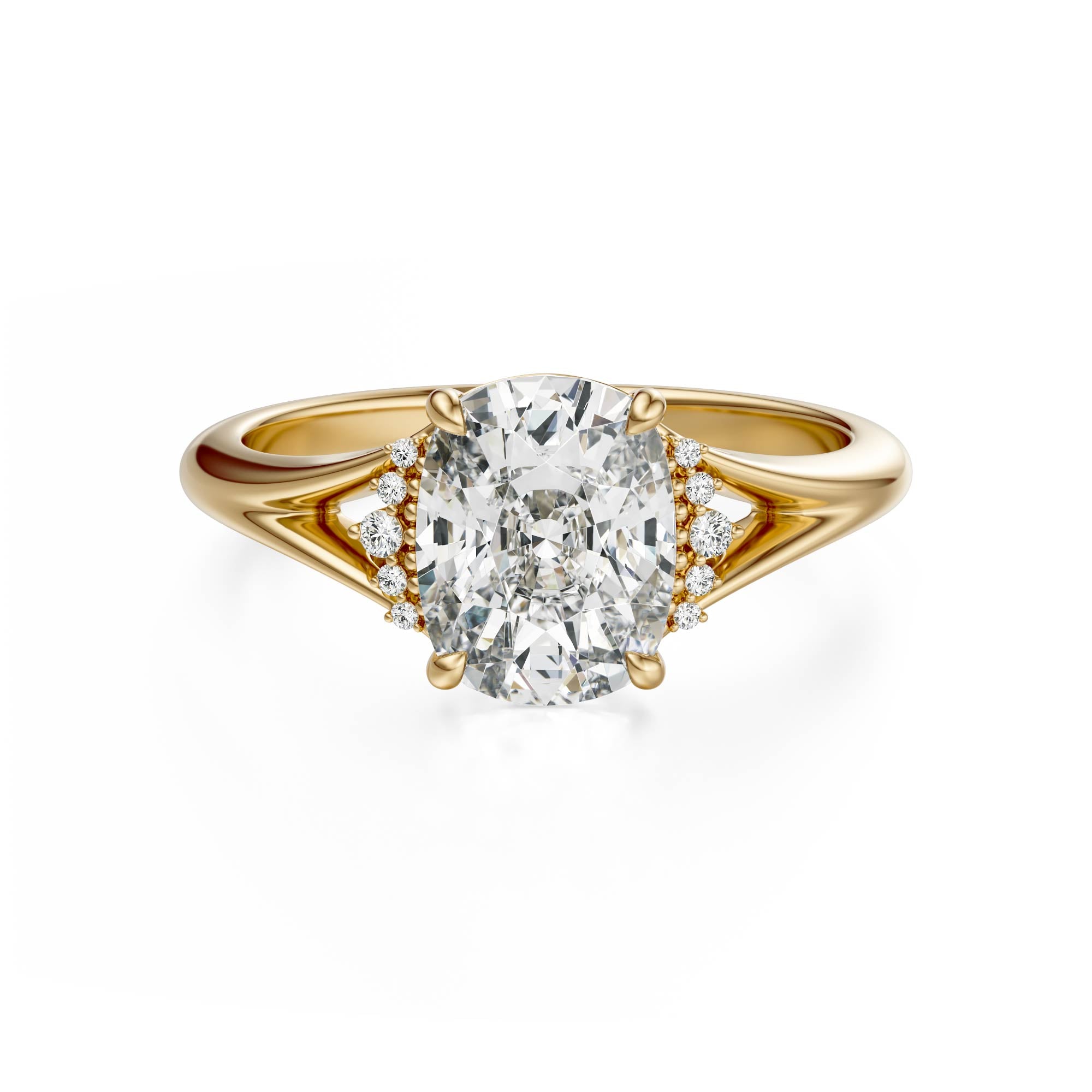 The Serendipity Ring | Elongated Cushion | Setting Only - Lavender Creek Gems 