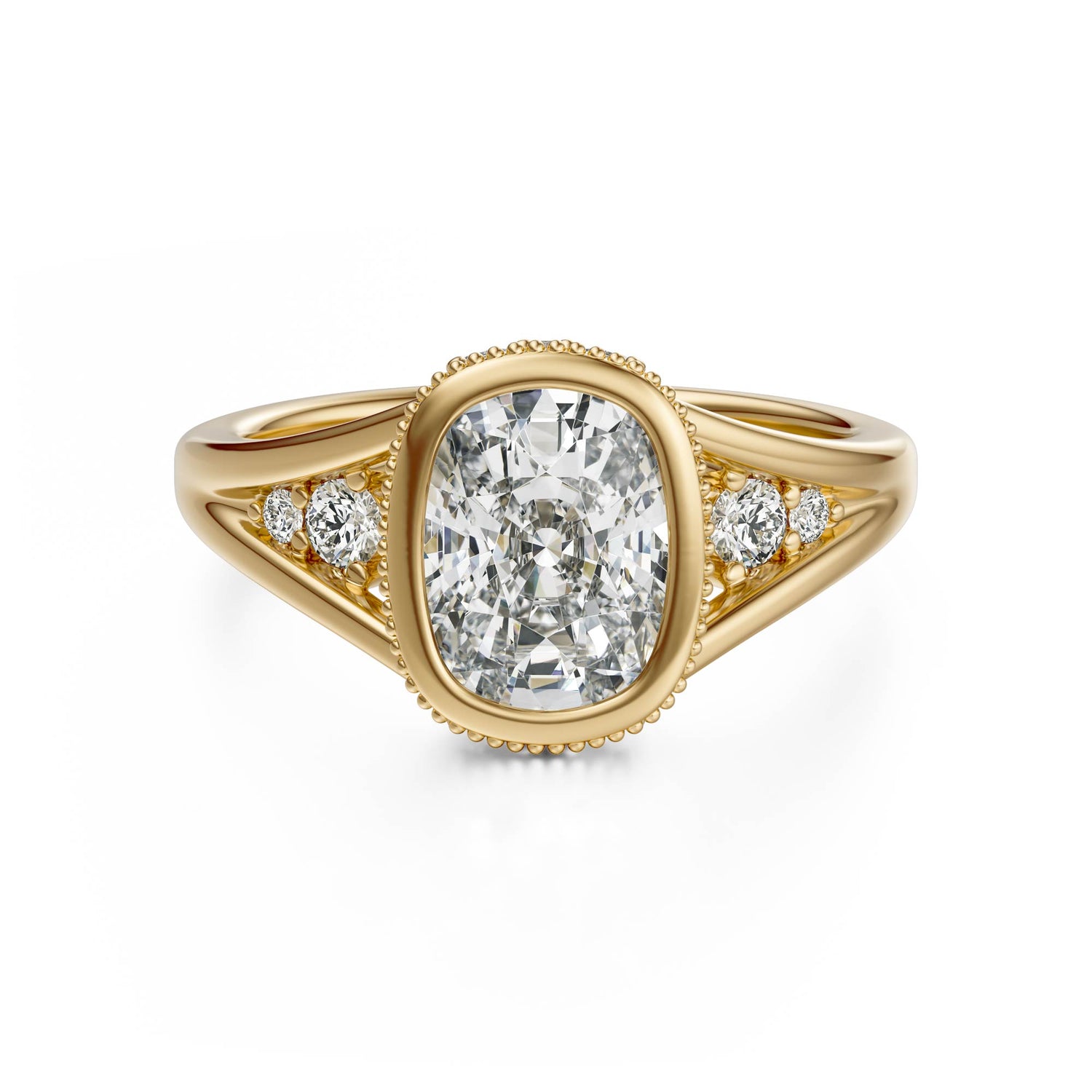 The Sitara Ring | Elongated Cushion - Lavender Creek Gems 
