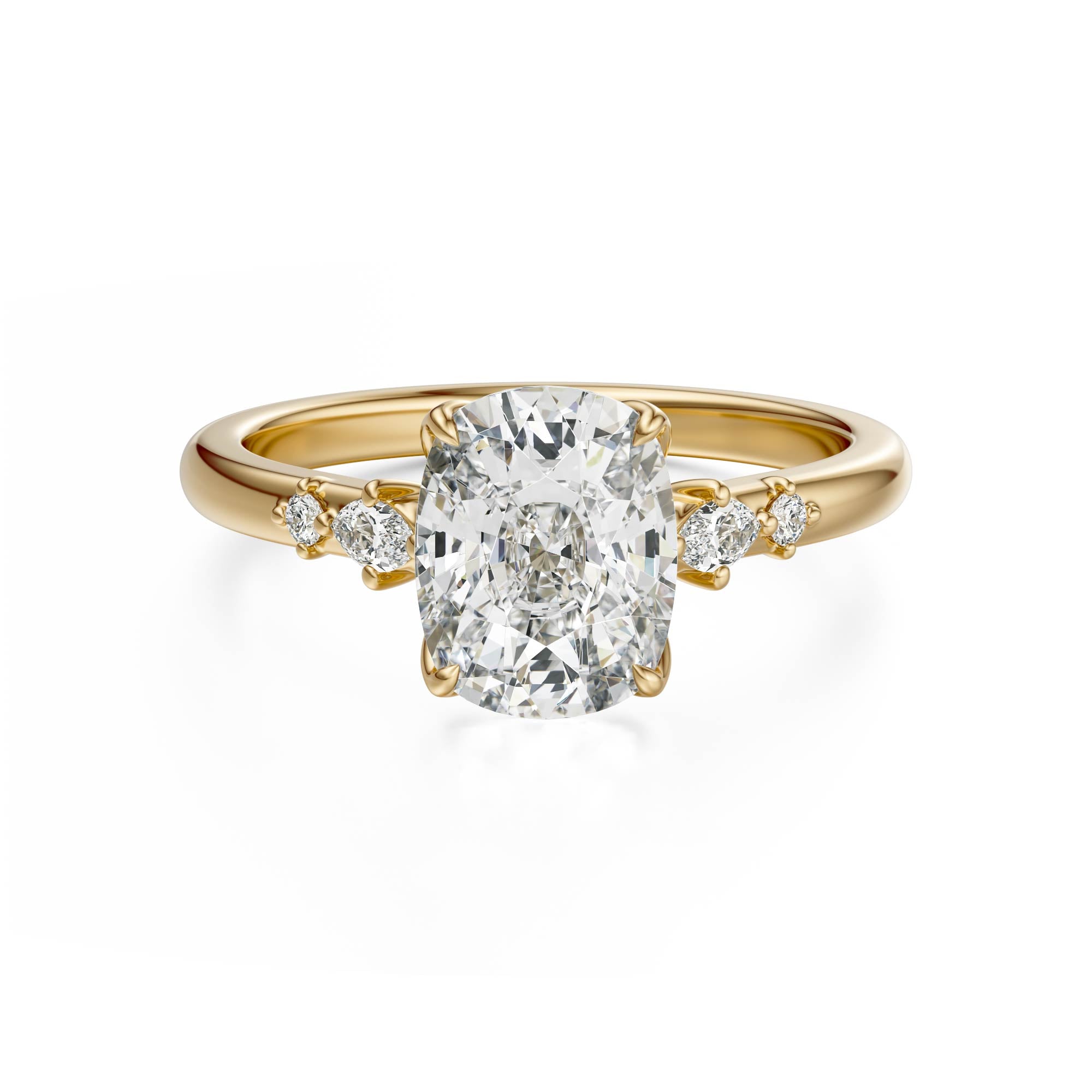 The Skye Ring | Elongated Cushion | Setting Only - Lavender Creek Gems 