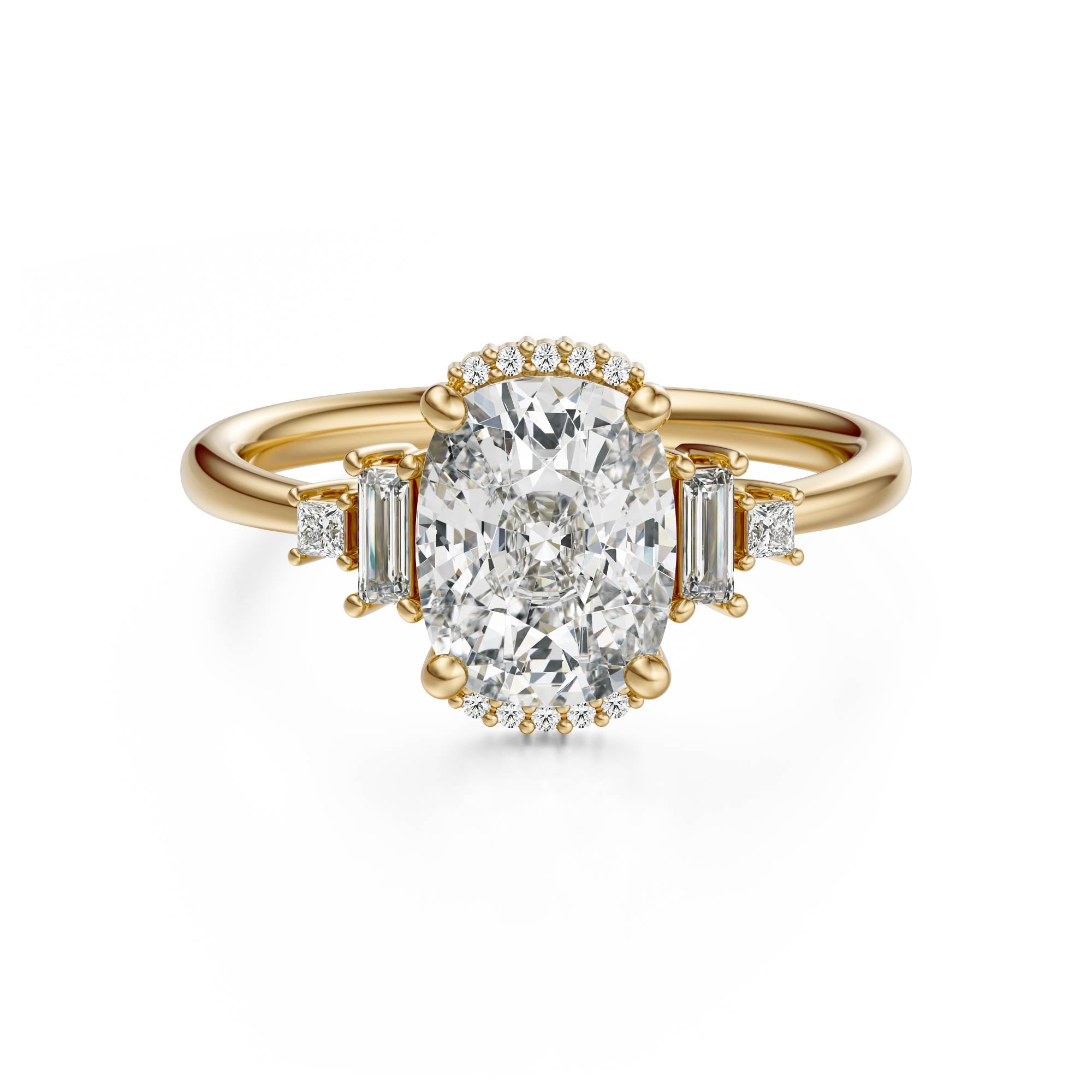 The Sura Ring | Elongated Cushion | Setting Only