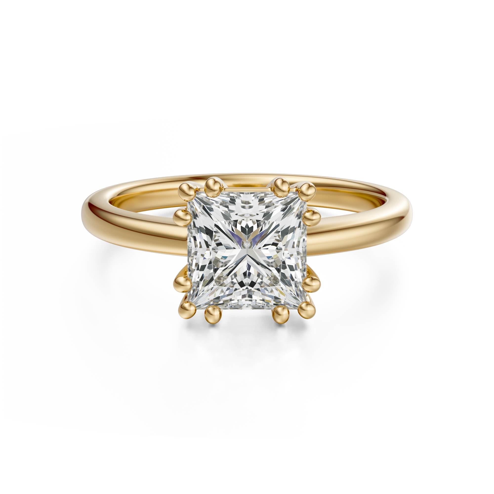 The Thalassa Ring | Princess | Setting Only - Lavender Creek Gems 