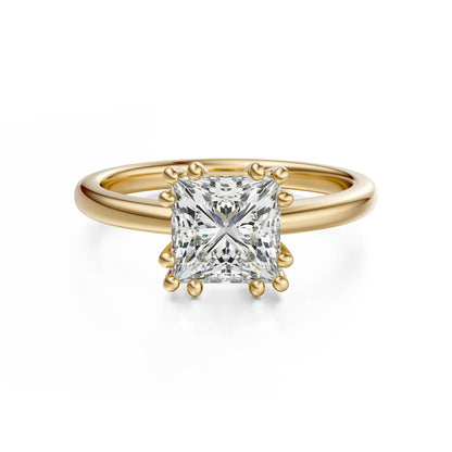 The Thalassa Ring | Princess | Setting Only - Lavender Creek Gems 