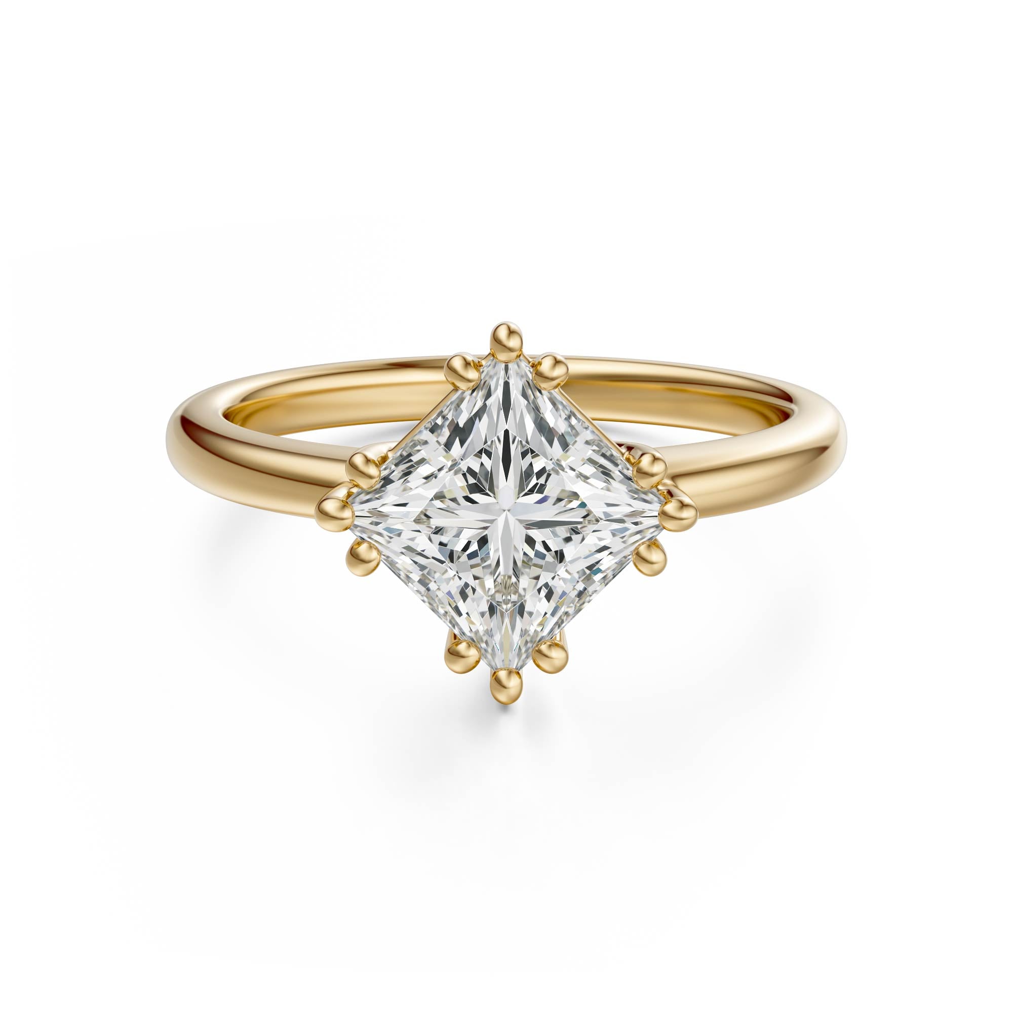 The Thalassa Ring | Princess | Setting Only - Lavender Creek Gems 