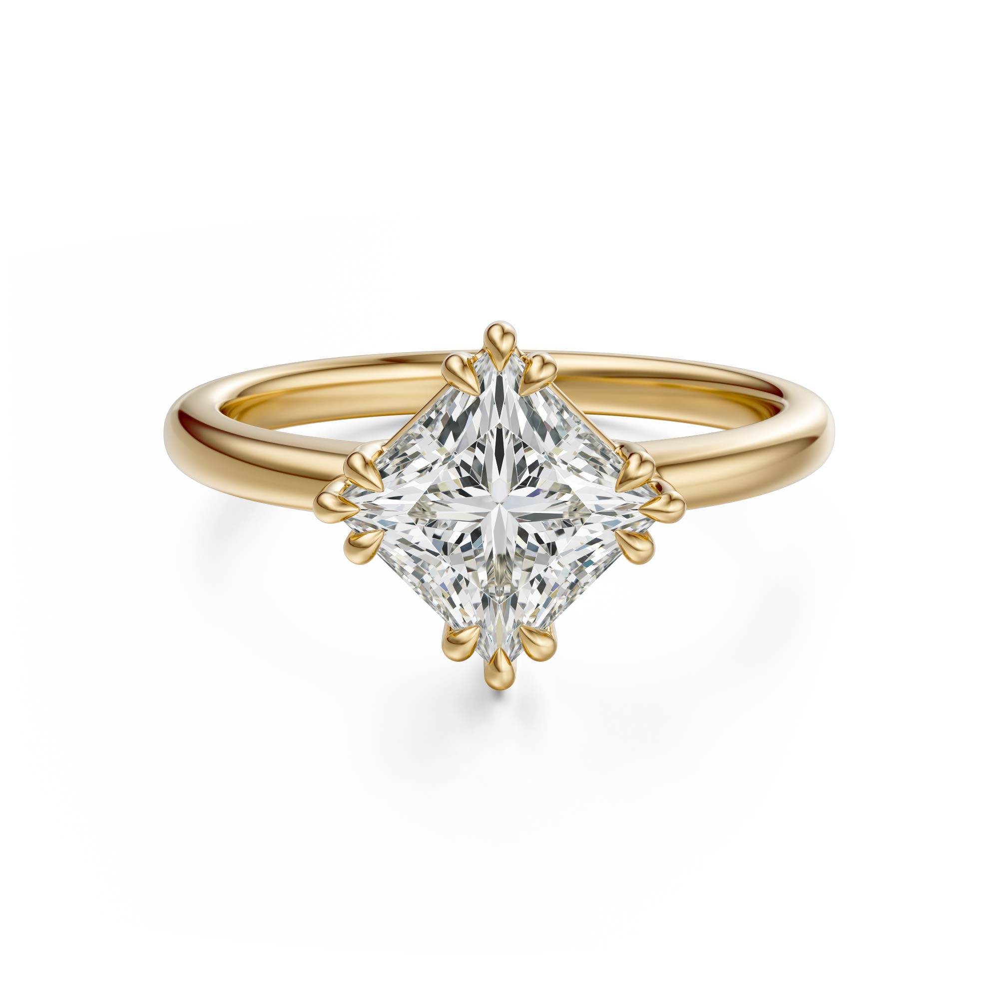 The Thalassa Ring | Princess | Setting Only - Lavender Creek Gems 