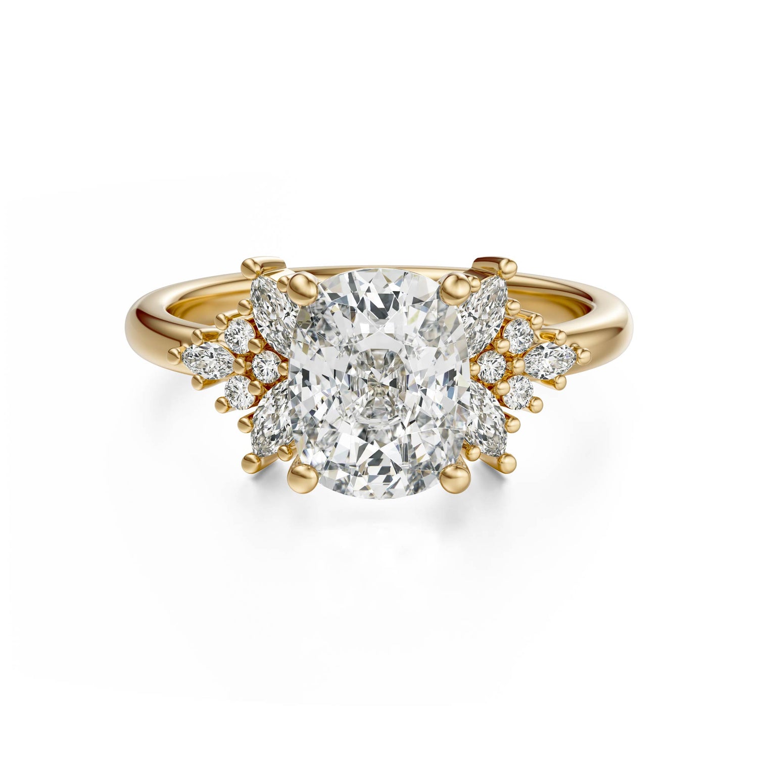 The Veraine Ring | Elongated Cushion | Setting Only