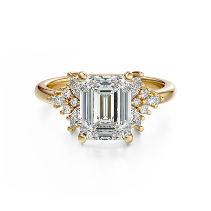 The Veraine Ring | Emerald Cut | Setting Only