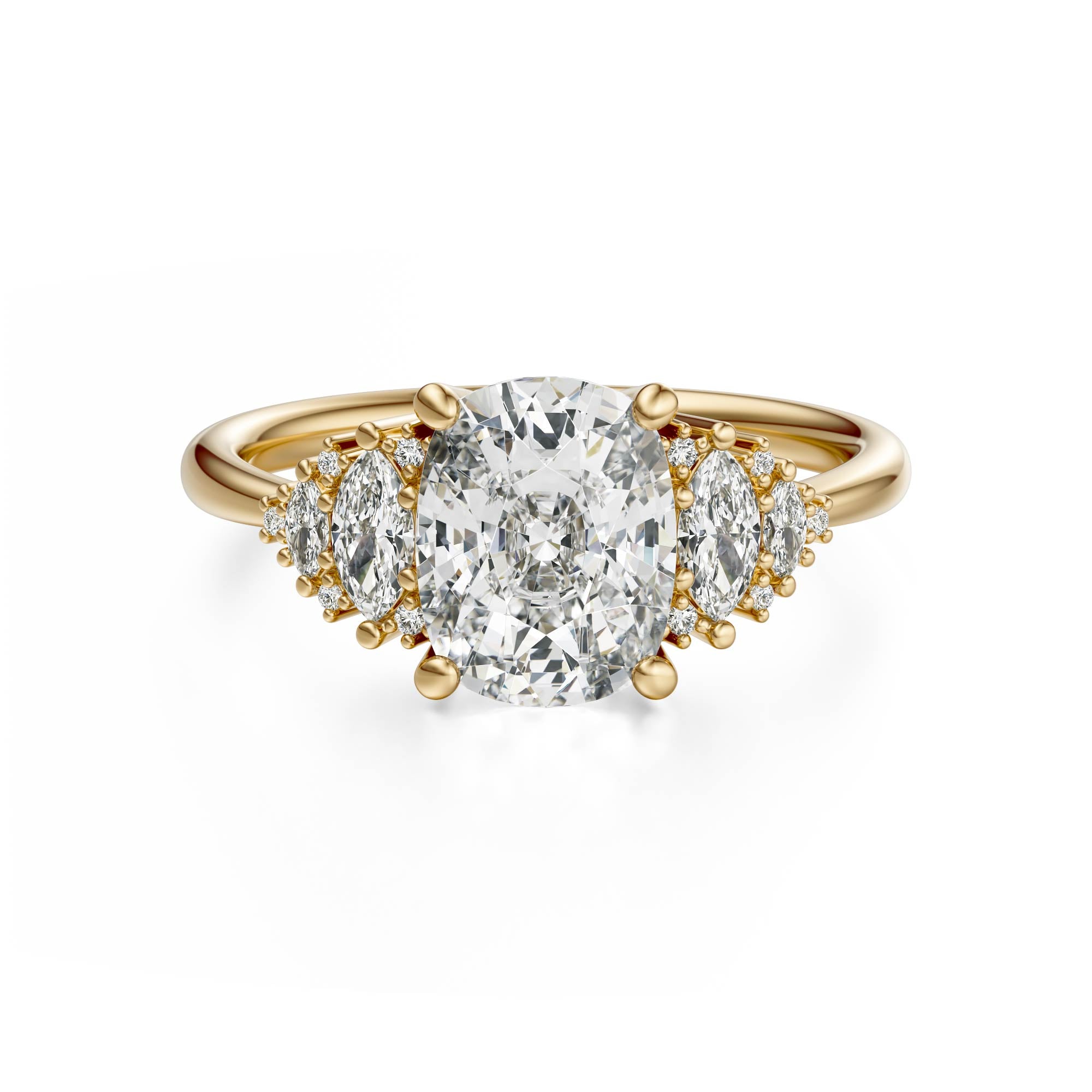 The Vivienne Ring | Elongated Cushion