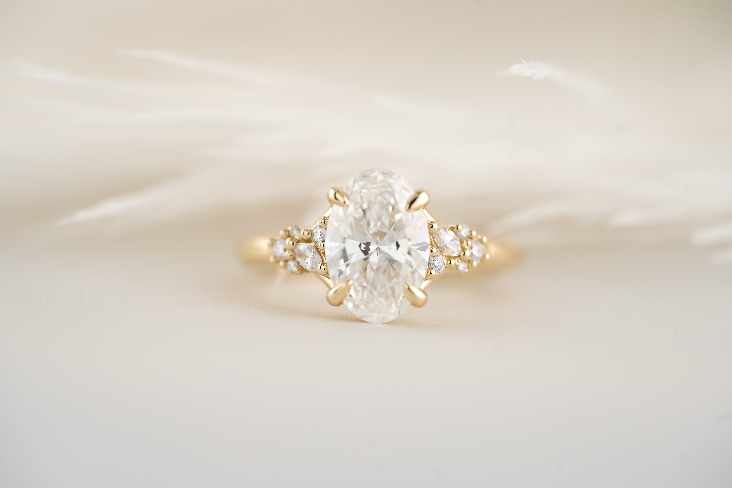 The Lyria Ring - 2 CT Oval Lab Diamond – Lavender Creek Gems