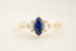 The Maeve - 0.72 CT Marquise Royal Blue Sapphire Ring - Lavender Creek Gems 