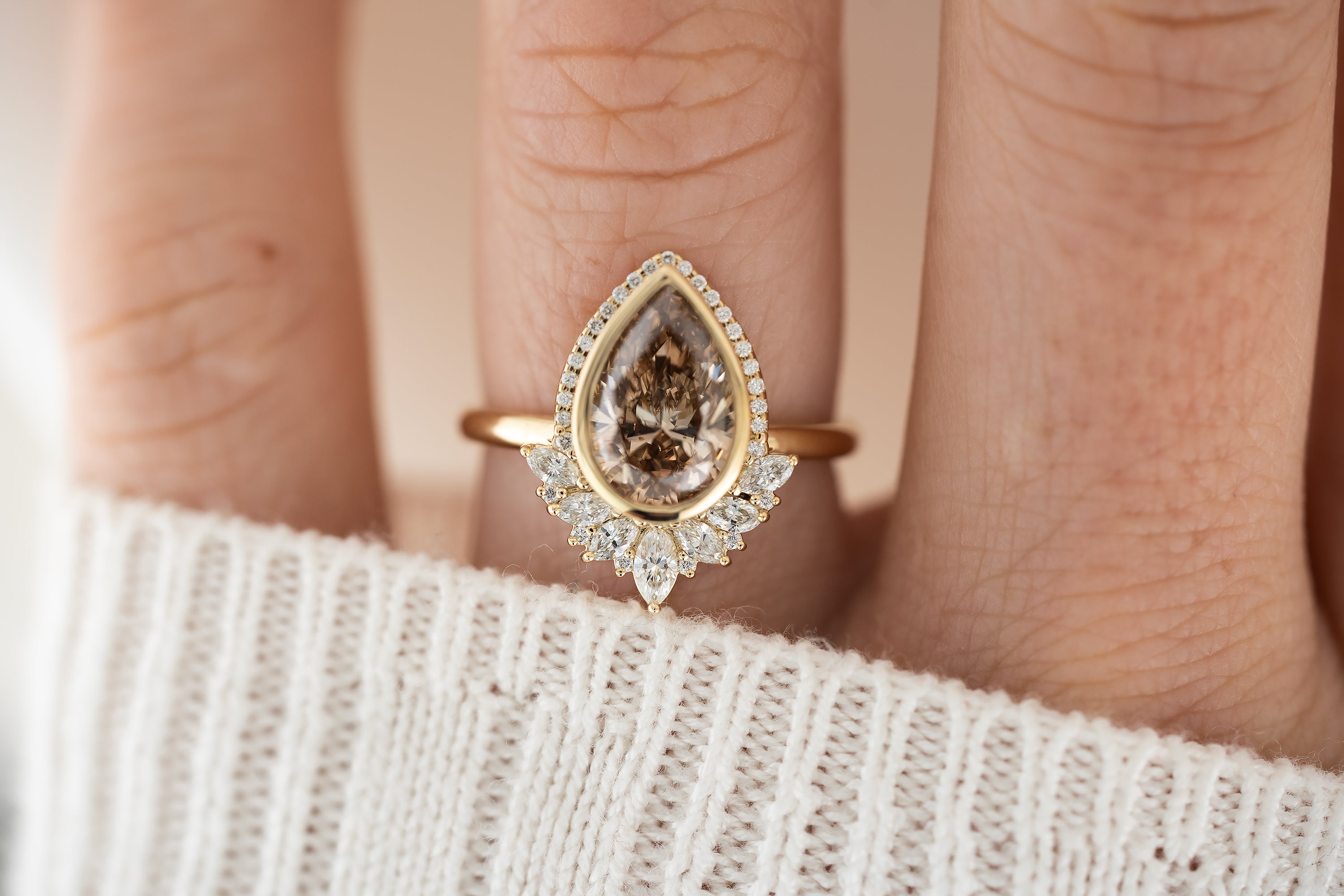 The Penelope Ring | 2 CT Champagne Diamond - Lavender Creek Gems 