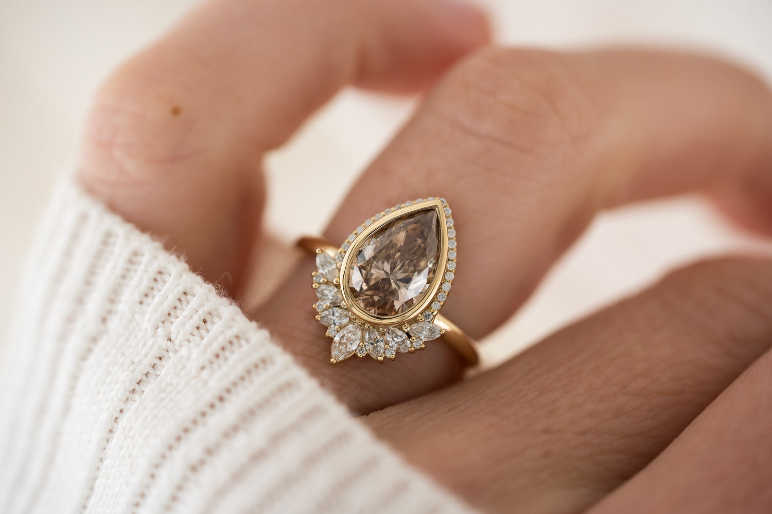 The Penelope Ring | 2 CT Champagne Diamond - Lavender Creek Gems 