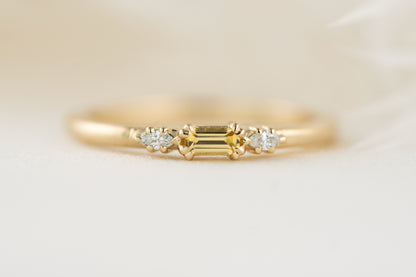 The Sonnet Ring | Yellow Sapphire - Lavender Creek Gems 