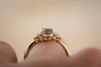 The Sura 1 CT Oval Blue Sapphire Ring - Lavender Creek Gems 