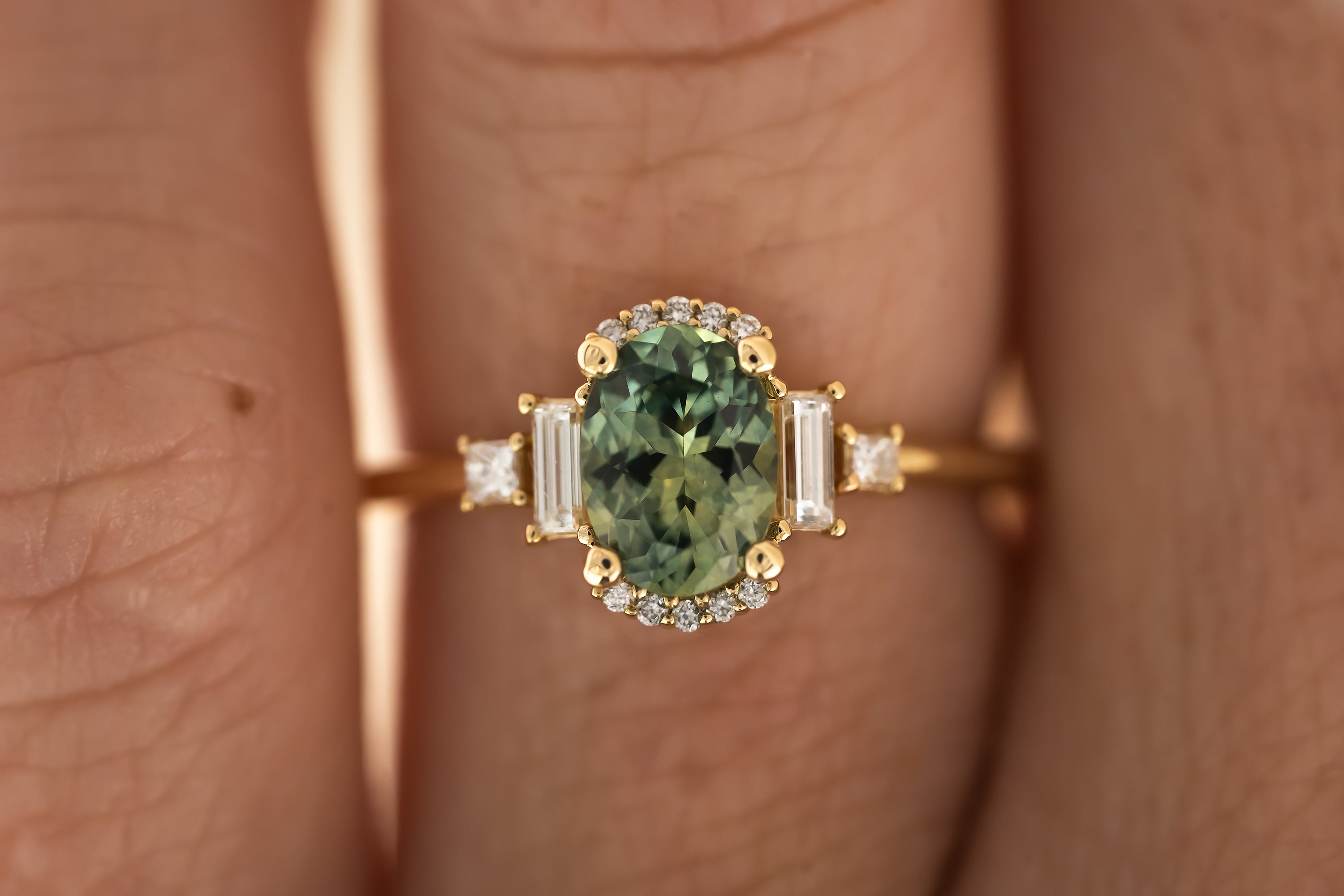 The Sura Ring - 1.1 CT Oval Teal Montana Sapphire – Lavender Creek