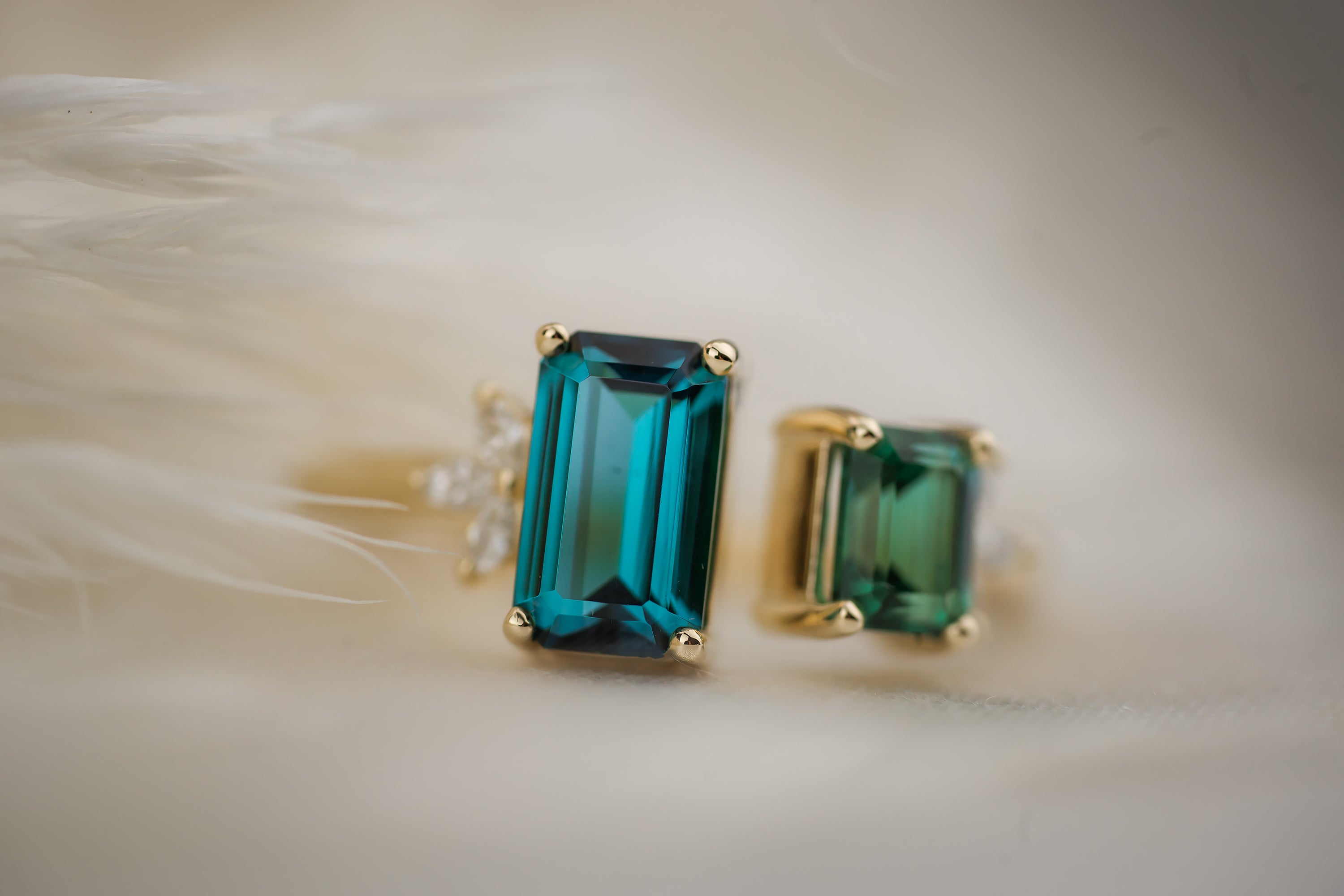 The Tula Blue + Green Tourmaline Ring - Lavender Creek Gems 