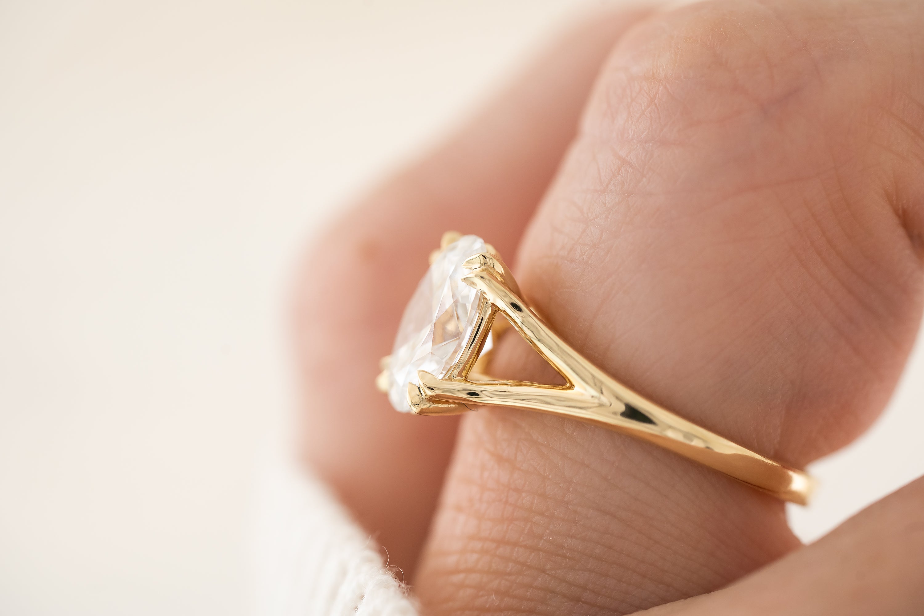 The Weaver Ring | 2 CT Oval Lab Diamond - Lavender Creek Gems 