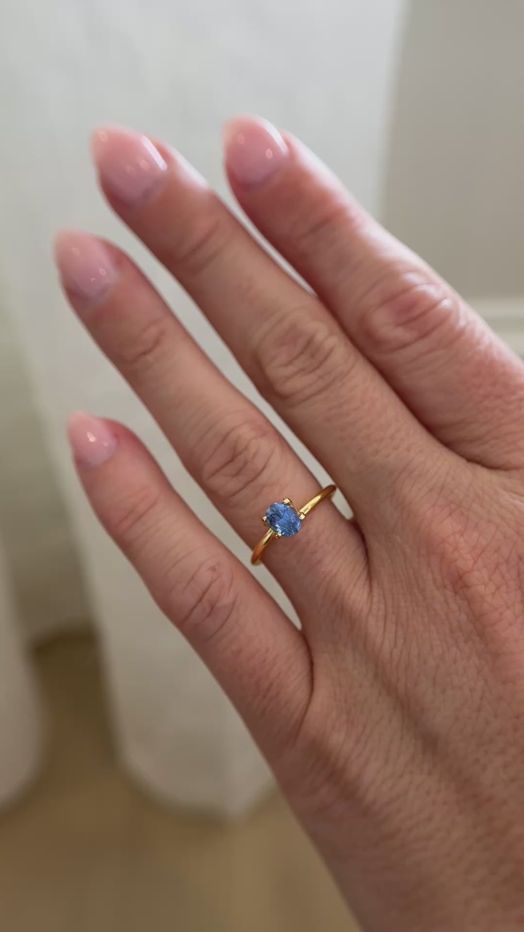 0.96 CT Oval Cut Blue Sapphire