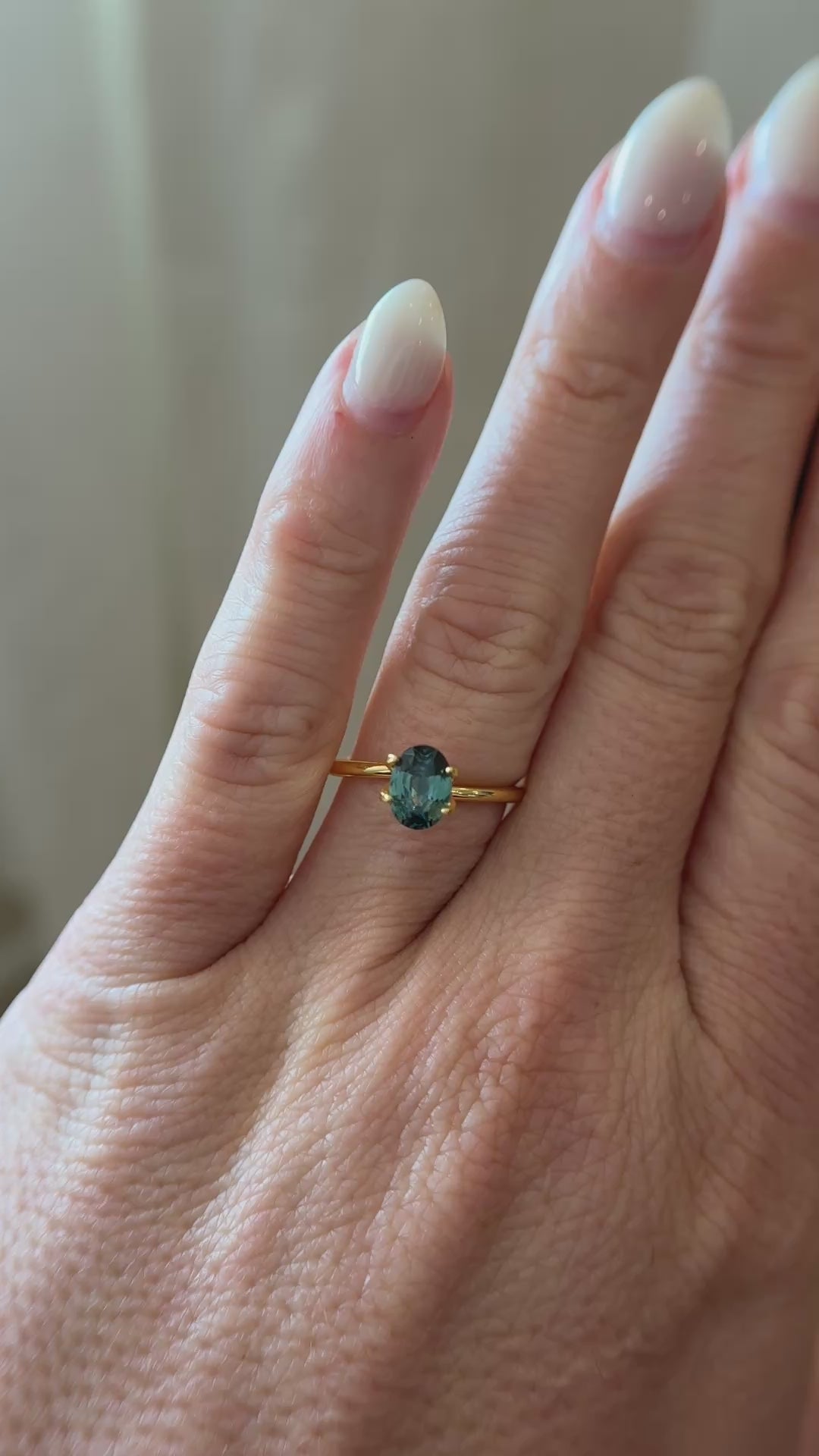 1.21 CT Oval Cut Teal Green Montana Sapphire