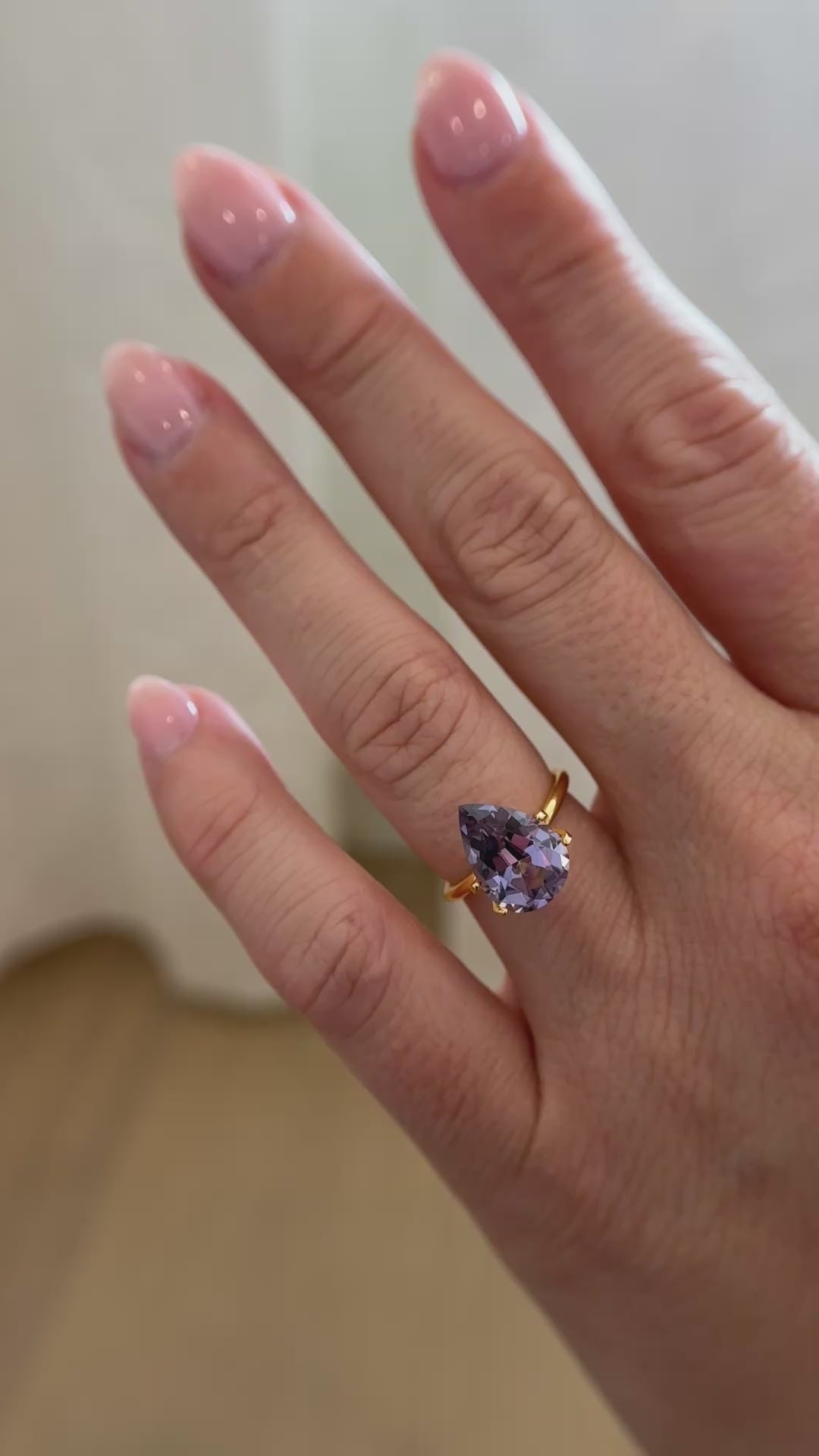 4.89 CT Pear Cut Purple Spinel