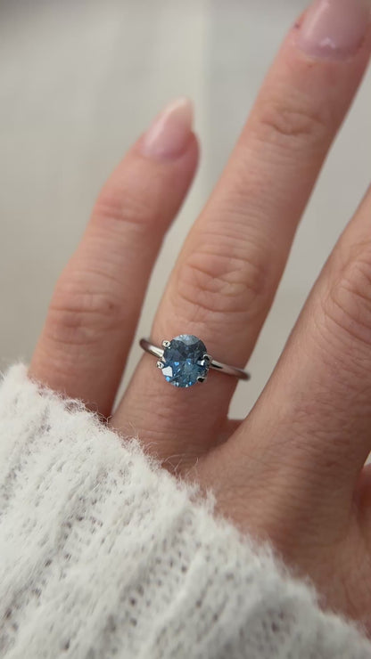 1.92 CT Oval Cut Blue Montana Sapphire