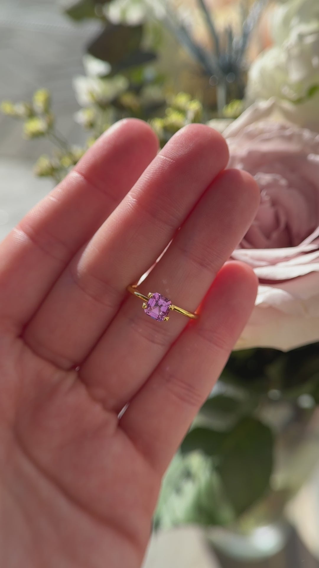 1.25 CT Asscher Purple Sapphire