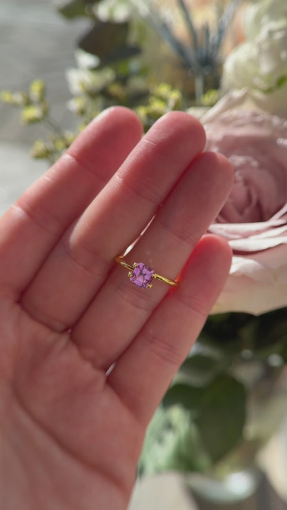 1.25 CT Asscher Purple Sapphire