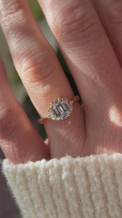 The Maren Ring | 1.87 CT Cushion Light Green Sapphire