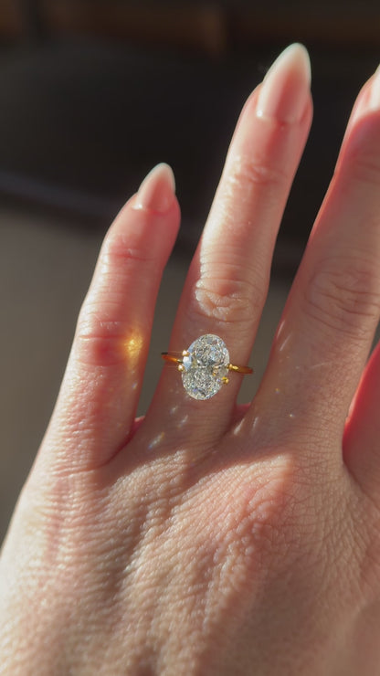 4.07 CT Lab Created Oval Cut Diamond