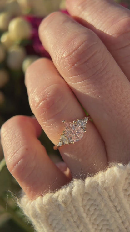 The Maeve Ring | 1.4 CT Pear Starbrite™ Pink Sapphire