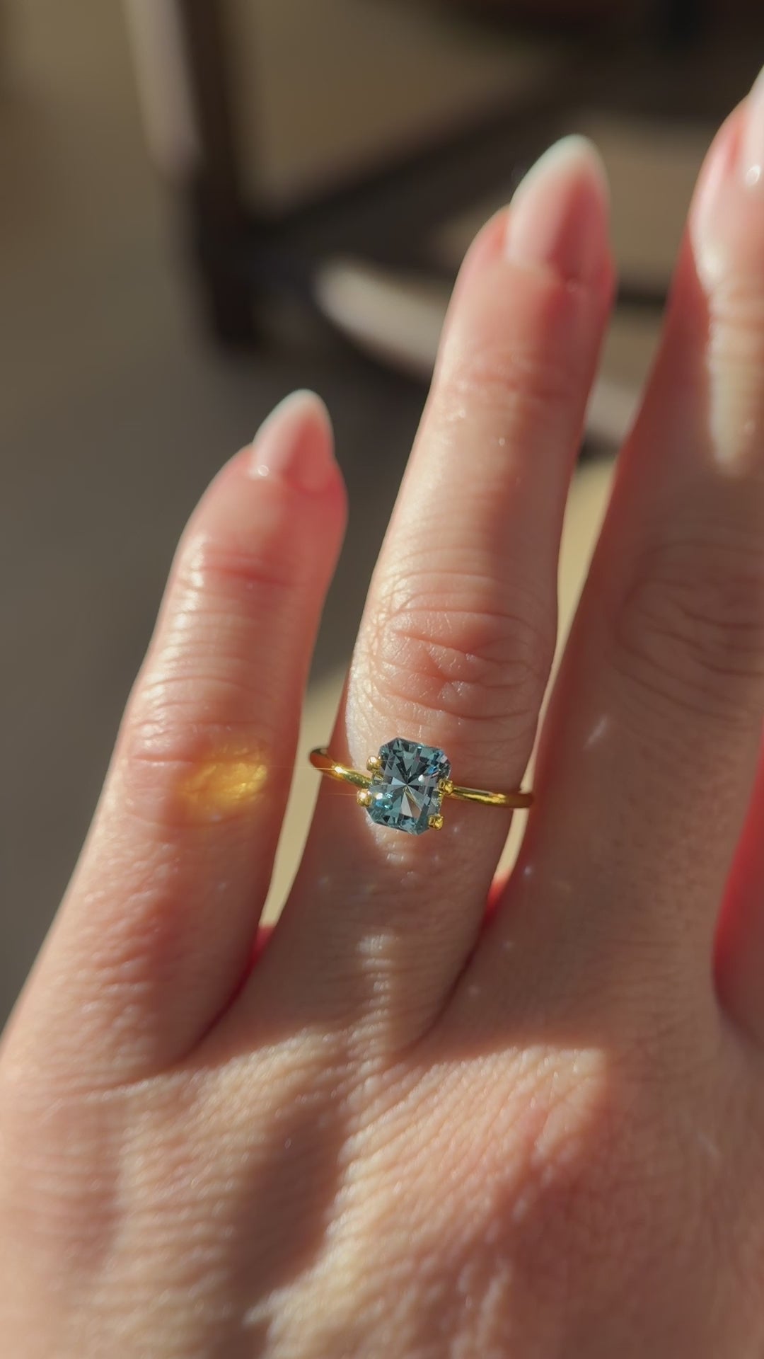 1.54 CT Radiant Cut Aquamarine