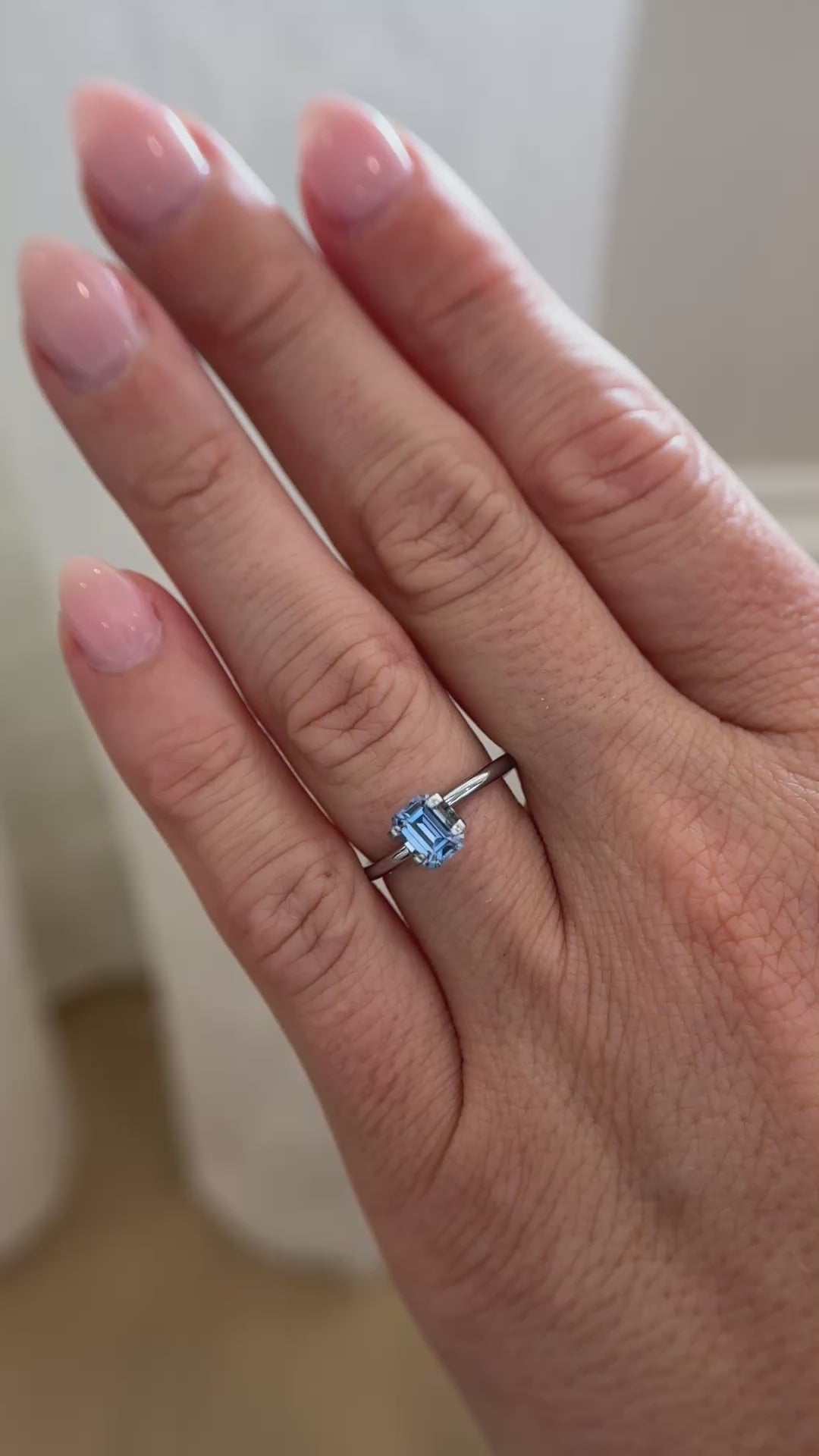 1.01 CT Emerald Cut Blue Sapphire