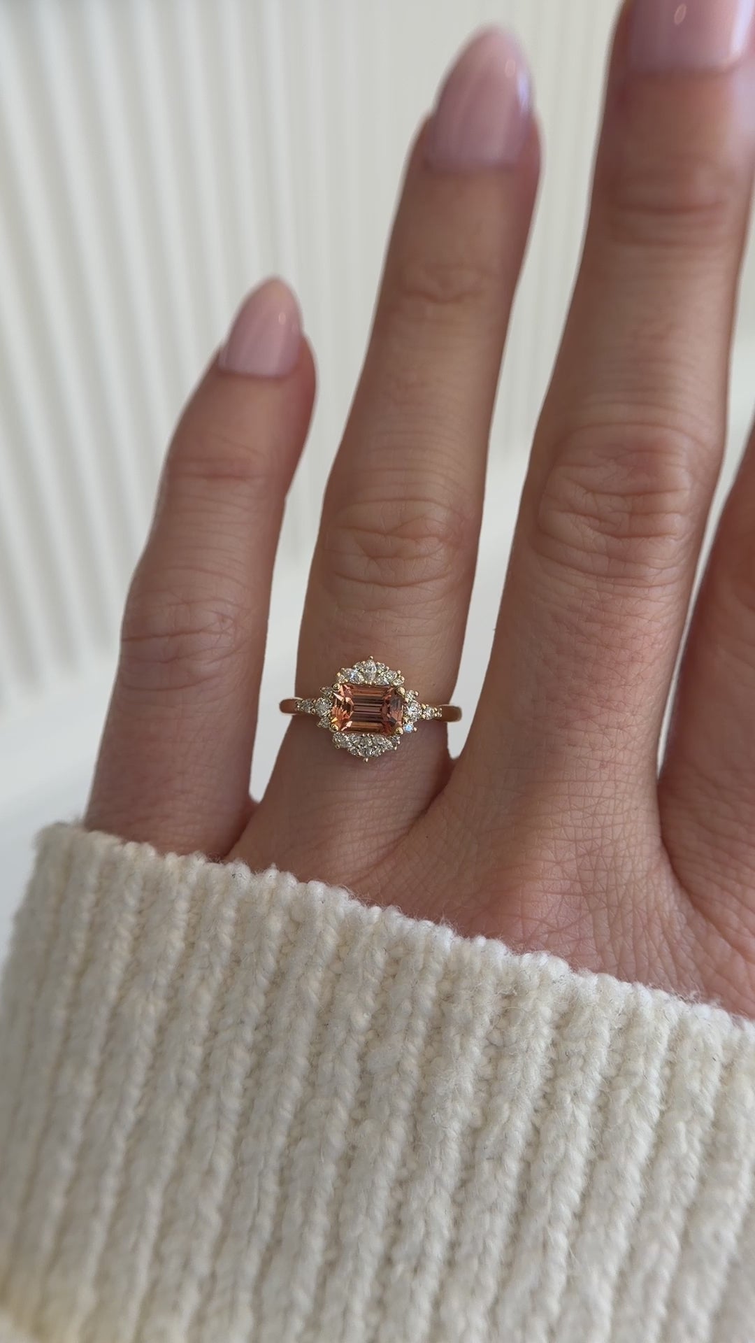 The Comtesse Ring | 1.01 CT Emerald Cut Imperial Topaz